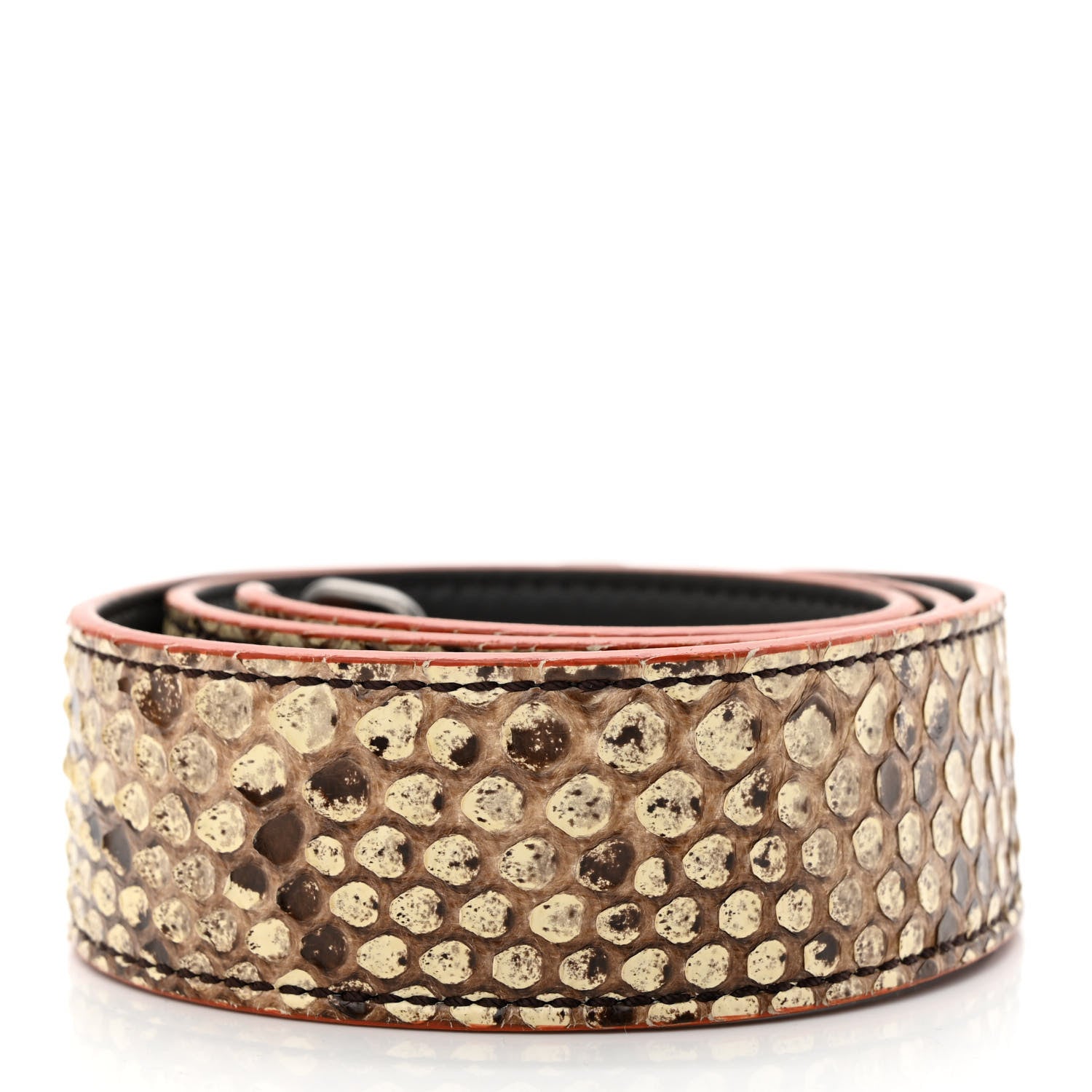 Fendi Shiny Python Vitello Dolce Strap You Antracite 2 of 5