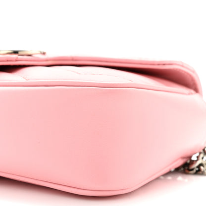 Gucci Calfskin Matelasse Super Mini GG Marmont Shoulder Bag Wild Rose 10 of 11