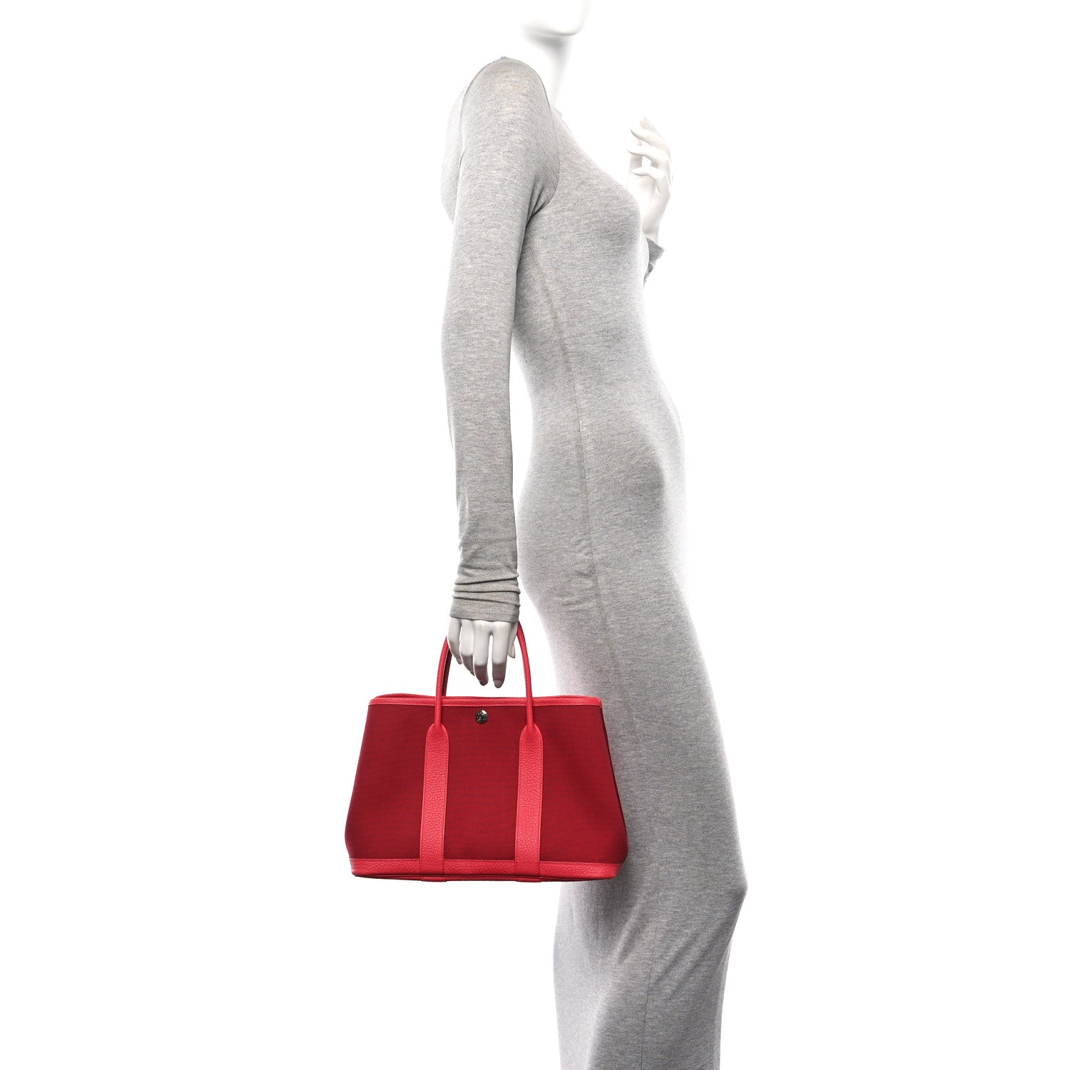 Hermes Toile Militaire Negonda Garden Party 30 TPM Rouge Grenat Bougainvillea 3 of 12