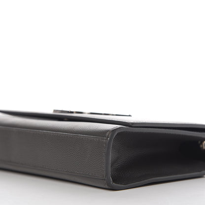 Saint Laurent Grain De Poudre Small Monogram Kate Satchel Earth 7 of 12