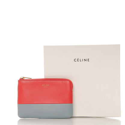 Celine Lambskin Bi-Color Solo Coin Card Case Poppy Cloud 8 of 8