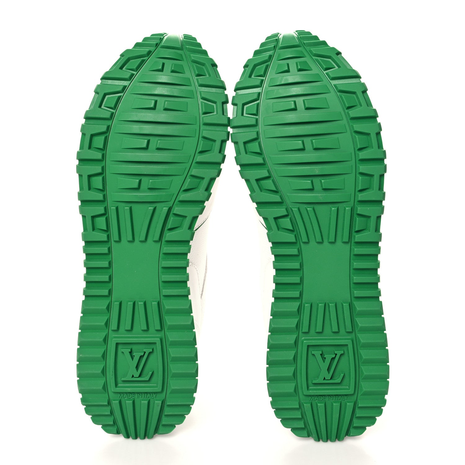 Louis Vuitton Calfskin Monogram Run Away Sneakers 37 White Green 6 of 9
