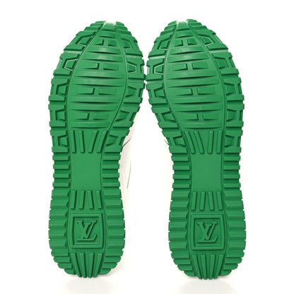 Louis Vuitton Calfskin Monogram Run Away Sneakers 37 White Green 6 of 9