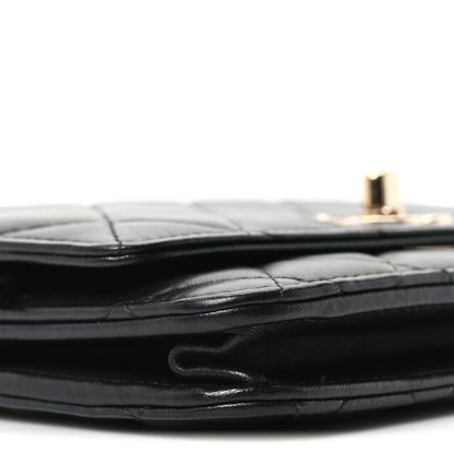 Chanel Lambskin Quilted Trendy CC Wallet On Chain WOC Black 9 of 11