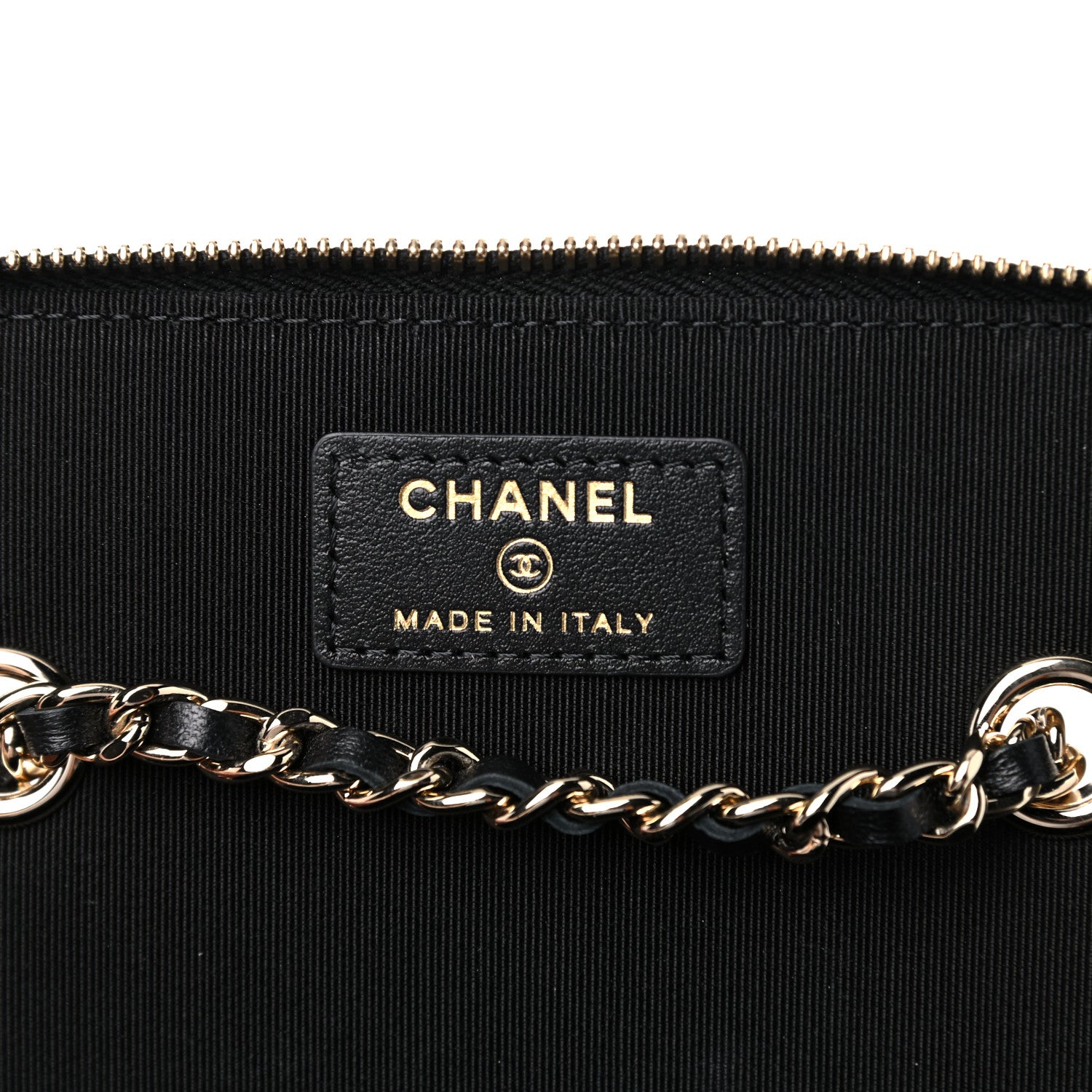 Chanel Lambskin Camellia Embossed Small Vanity Case With Chain Black 6 of 10