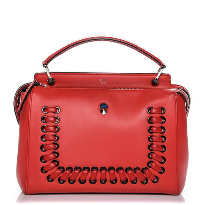 Fendi Vitello Baltico Dolce Shiny Nappa DotCom Satchel Caipiroska Bubblegum 1 of 10