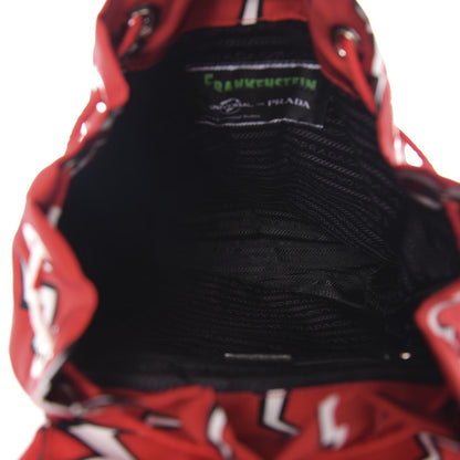 Prada X UNIVERSAL STUDIOS Tessuto Nylon Saffiano Thunder Frankenstein Backpack Rosso Black 4 of 10