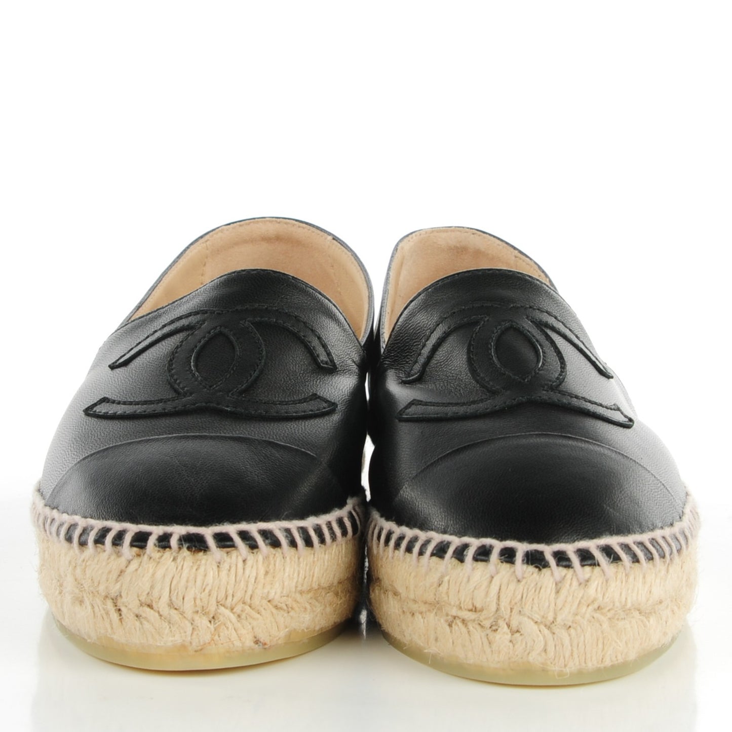 Lambskin CC Espadrilles 36 Black
