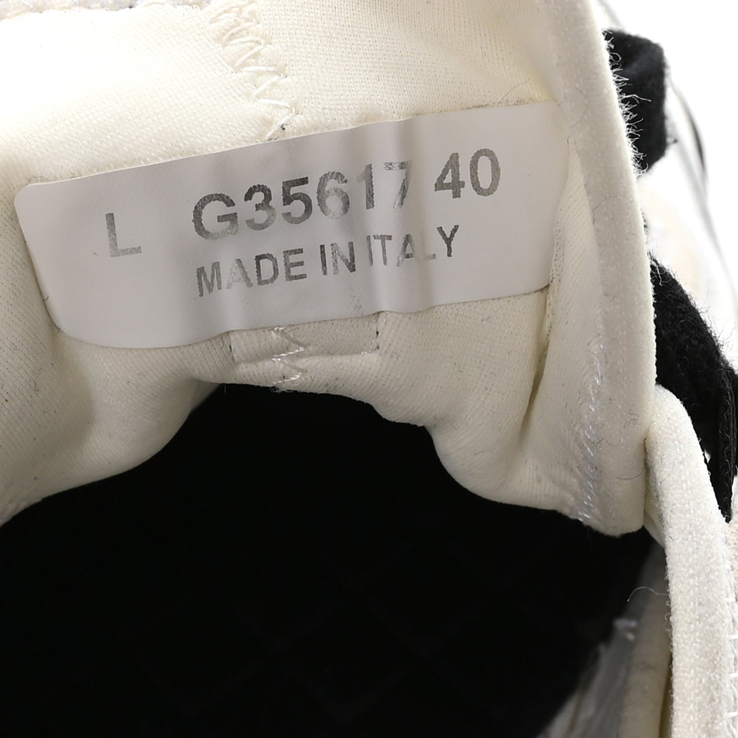 Velvet Calfskin Mixed Fibers CC Sneakers 40 Ivory Black