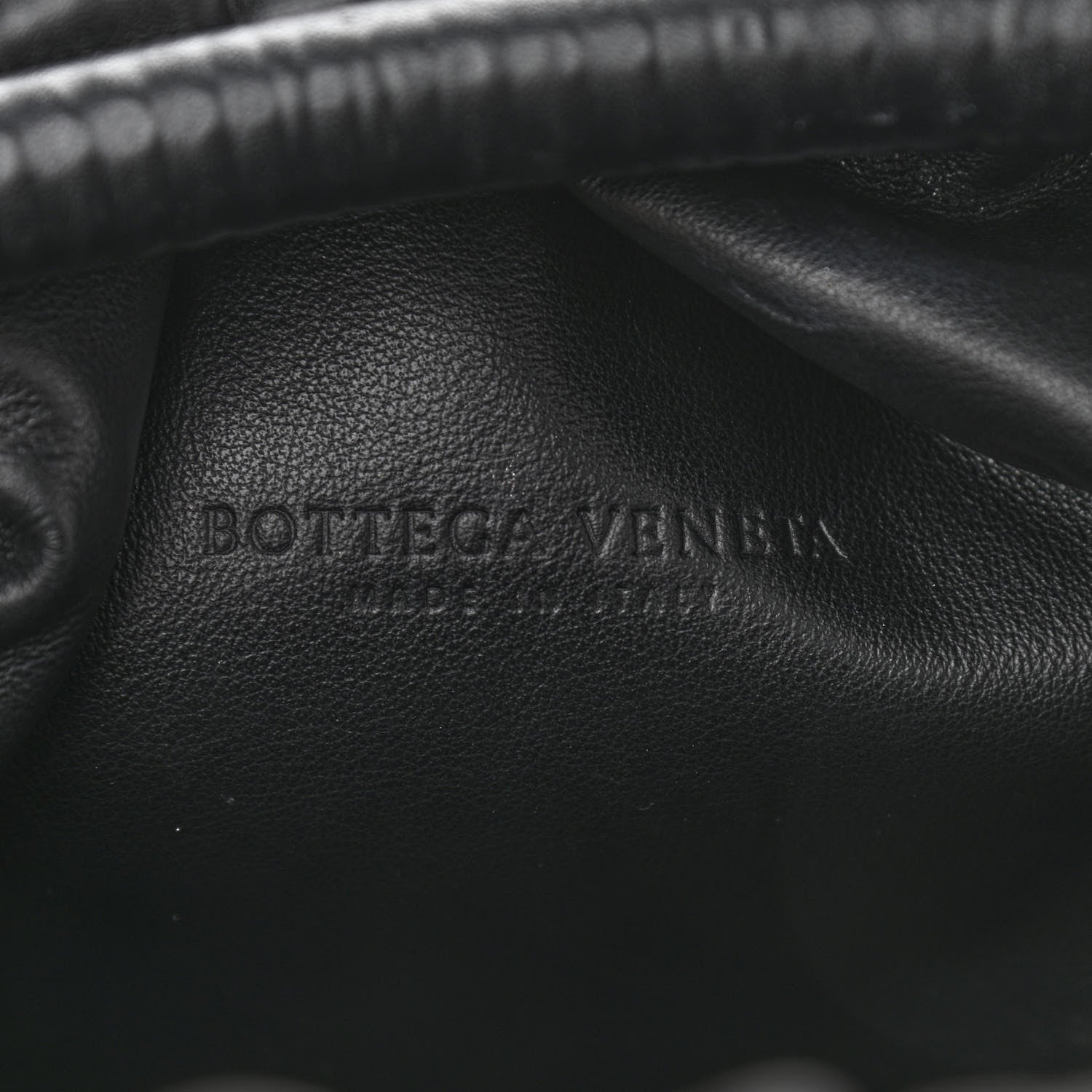 Bottega Veneta Bark Calfskin Embossed The Pouch Oversized Clutch Black 6 of 10