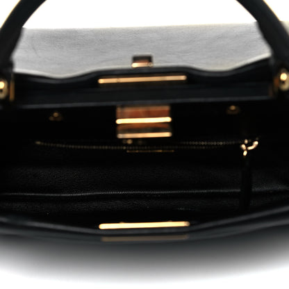 Fendi Nappa Mini Peekaboo Iconic Satchel Black 5 of 9