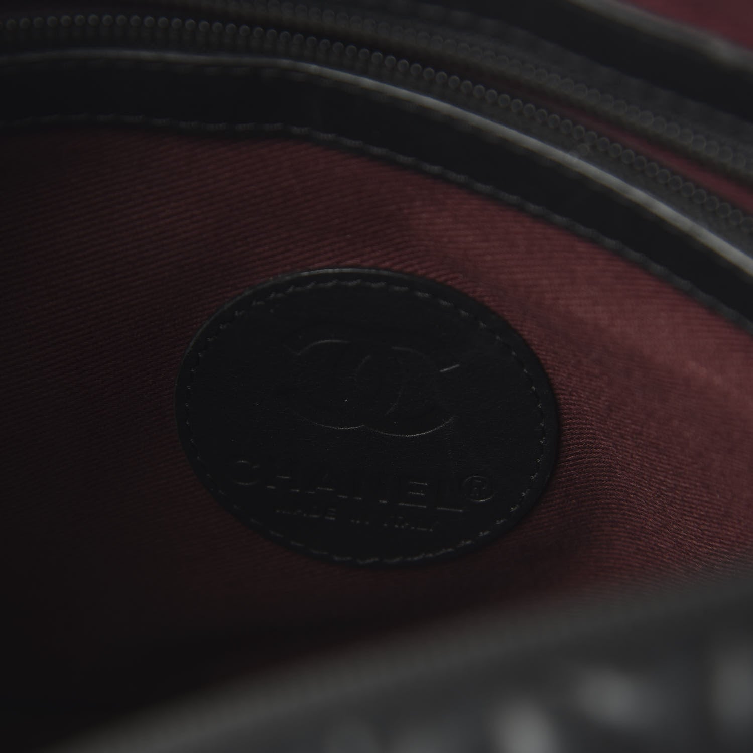 Chanel Coated Canvas Quilted Expandable Messenger Black 8 of 10