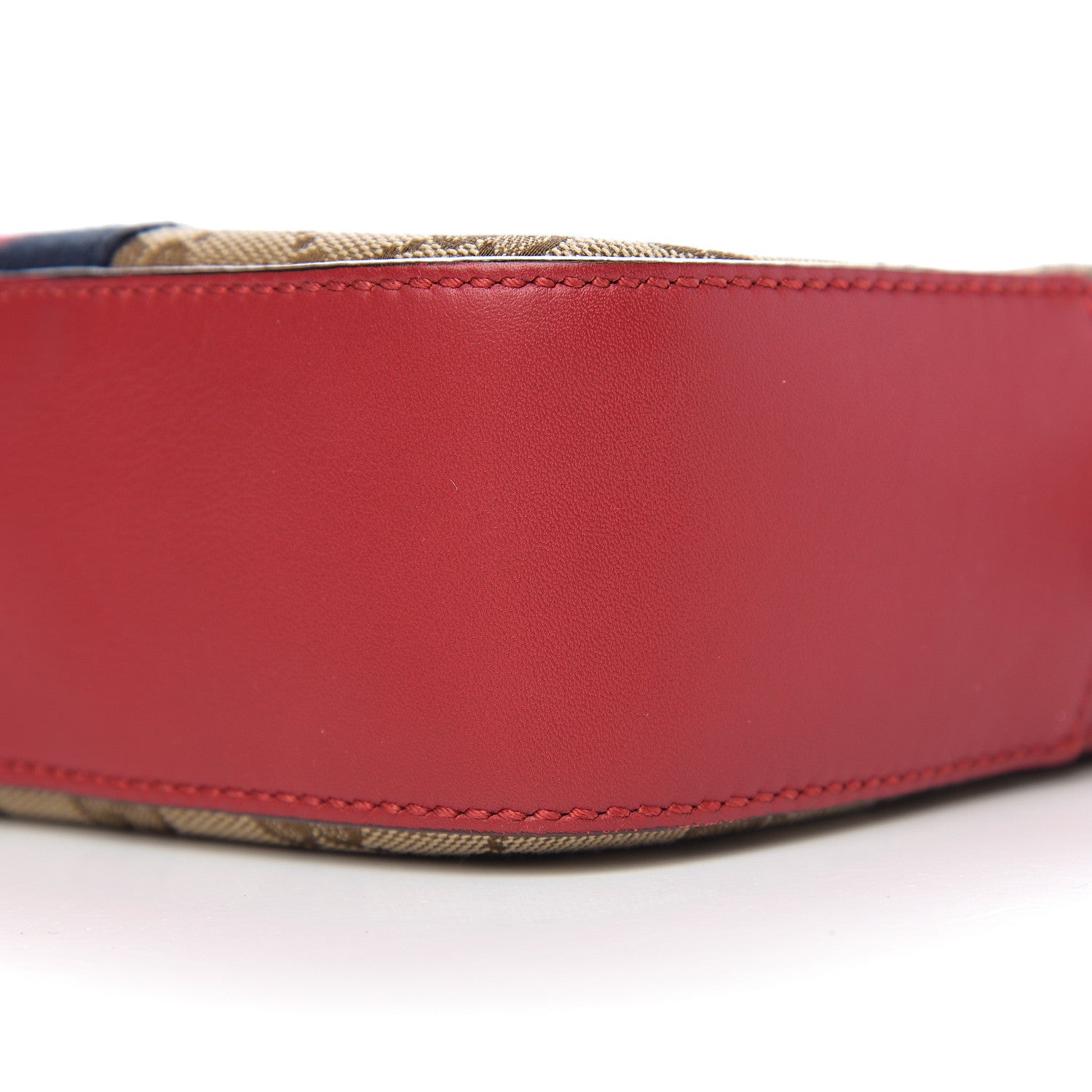 Gucci Monogram GG Supreme Web Small Webby Bee Shoulder Red 13 of 13