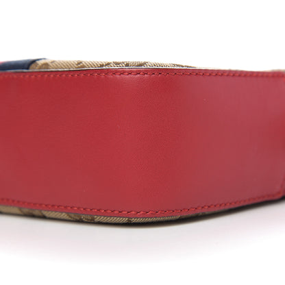 Gucci Monogram GG Supreme Web Small Webby Bee Shoulder Red 13 of 13