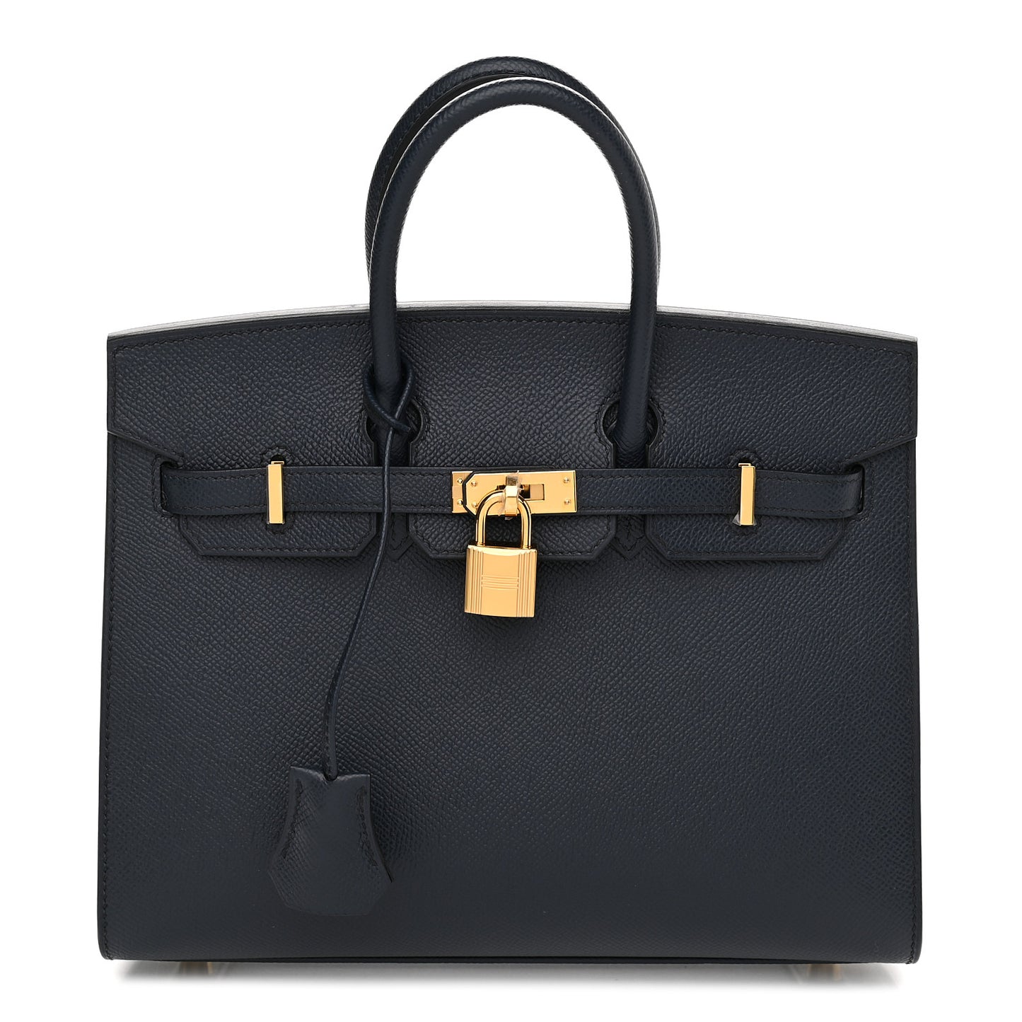 Grained Monsieur Birkin Sellier 25 Bleu Indigo