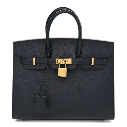 Hermes Grained Monsieur Birkin Sellier 25 Bleu Indigo 1 of 11