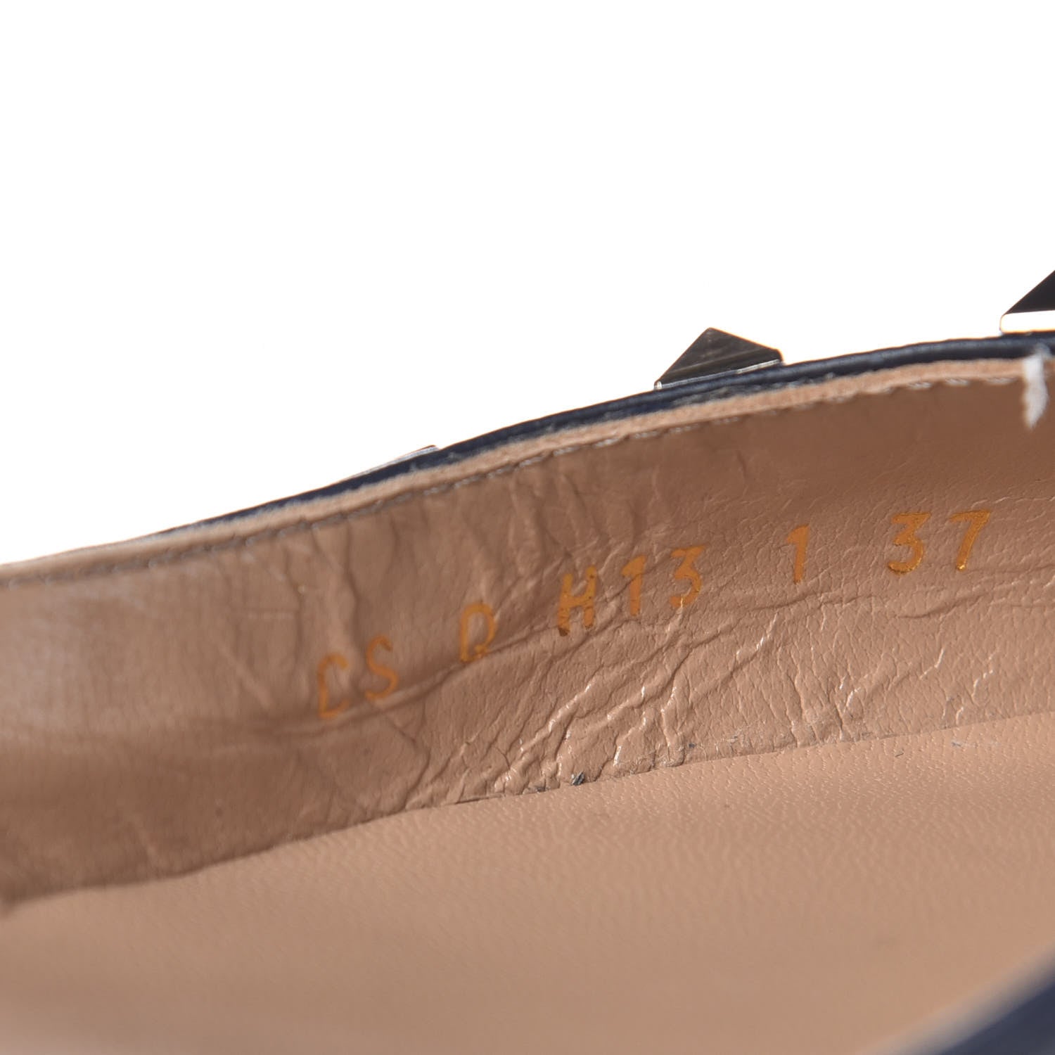 Valentino Garavani Suede Nappa Rockstud Slingback Flats 37 Marine 8 of 8
