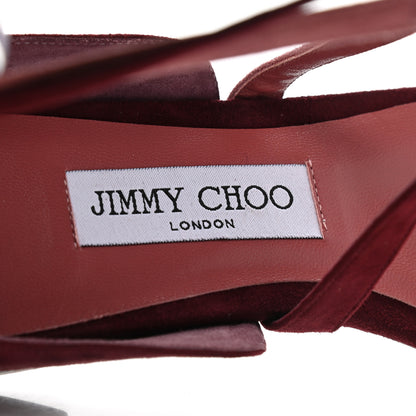 Jimmy Choo Suede Flynn Sandals 40 Vino Mix 7 of 7