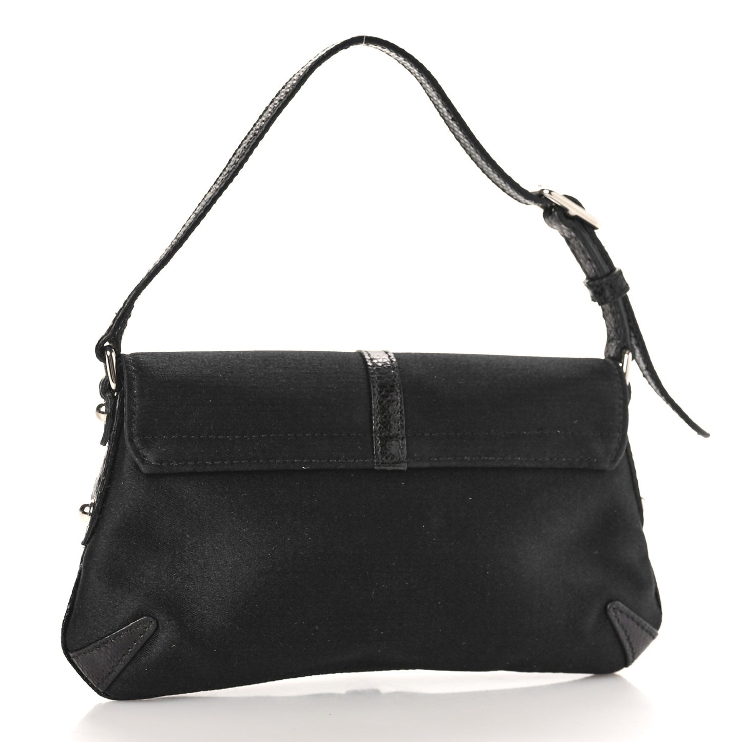 Satin Lizard Crystal GG Pochette Black