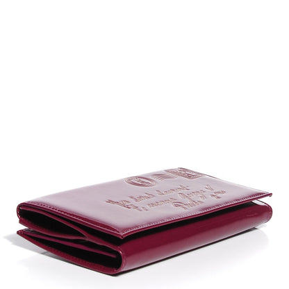 Saint Laurent Patent Calfskin Y Mail Long Wallet Burgundy 4 of 8
