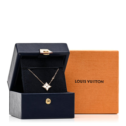 Louis Vuitton 18K Pink Gold Diamond Mother of Pearl Color Blossom BB Star Pendant Necklace 6 of 6