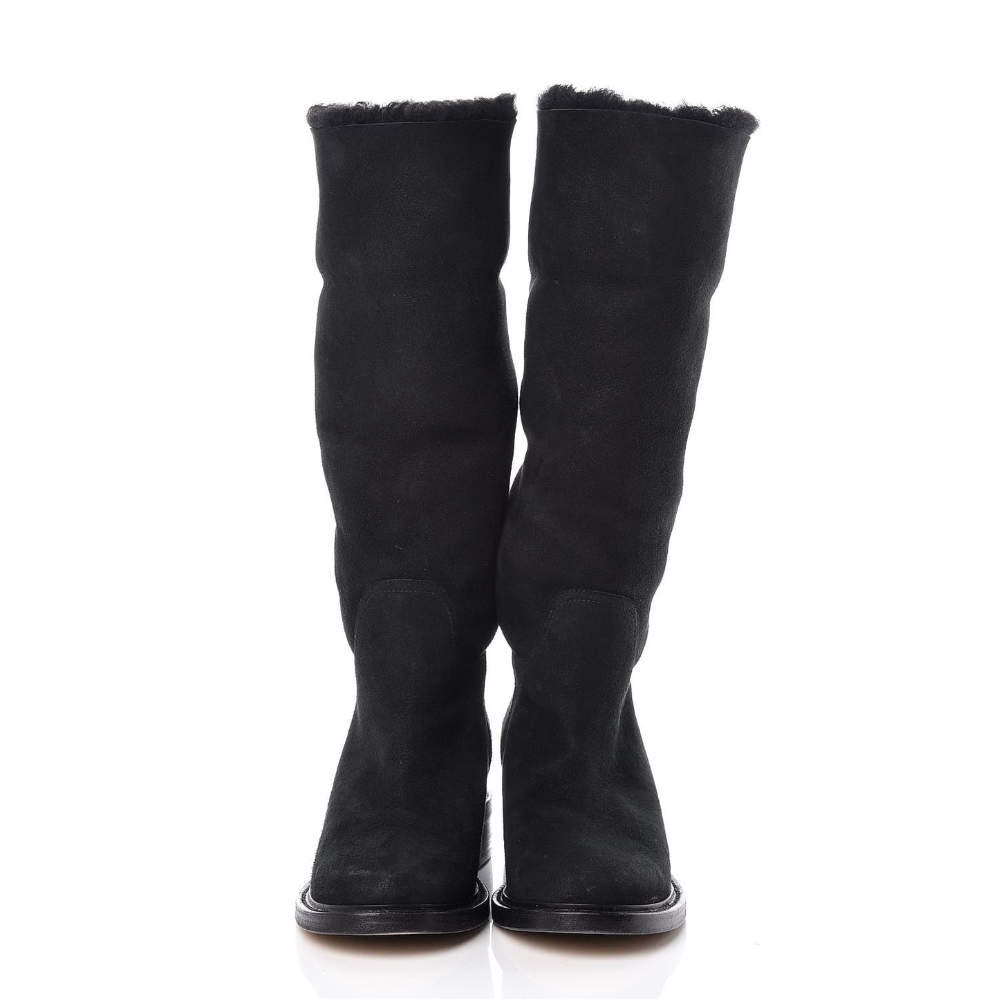 Shearling Suede CC Boots 41 Black