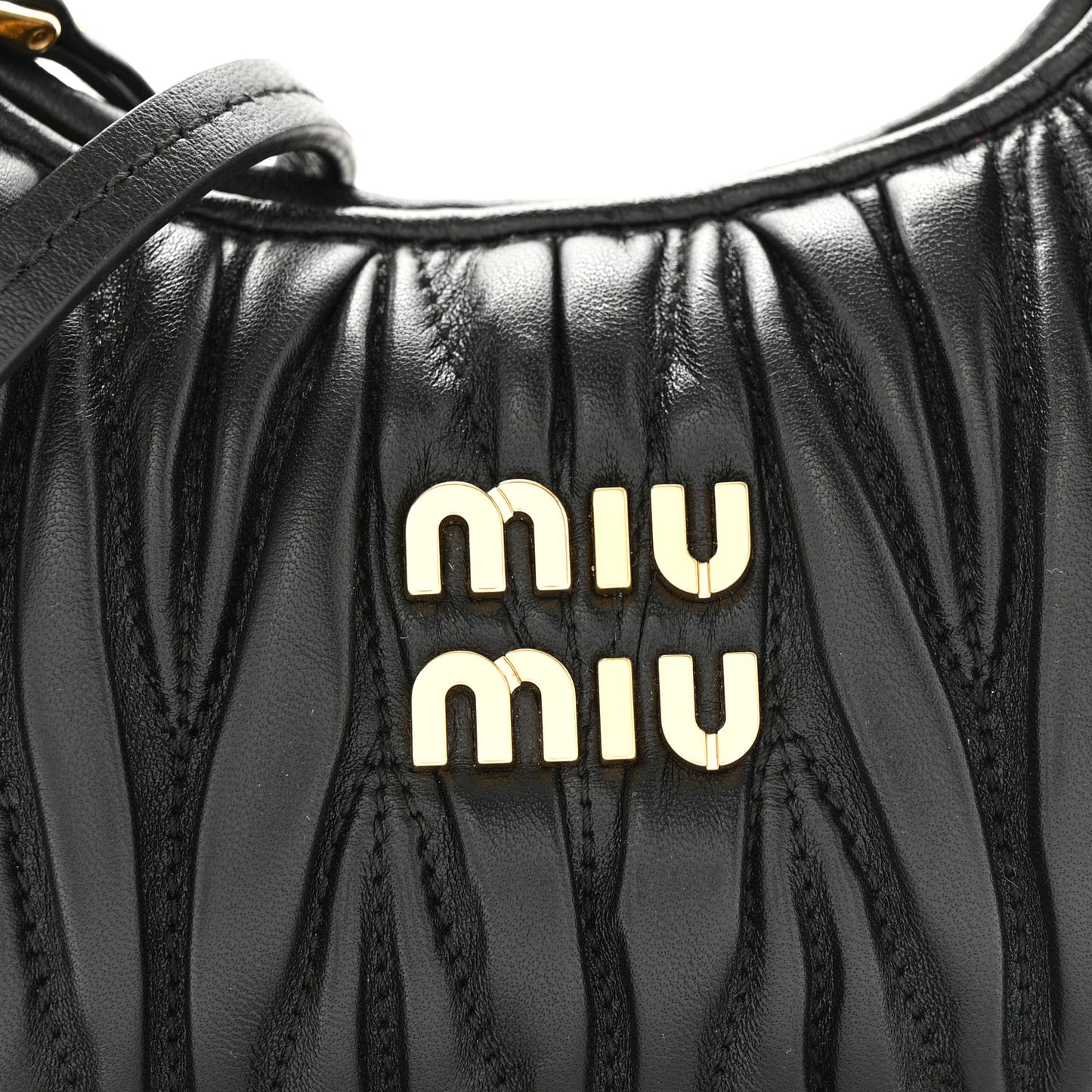 Nappa Matelasse Mini Wander Hobo Black
