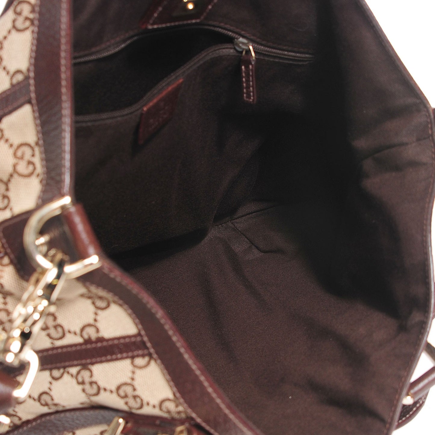 Monogram Medium Abbey Convertible Tote Dark Brown