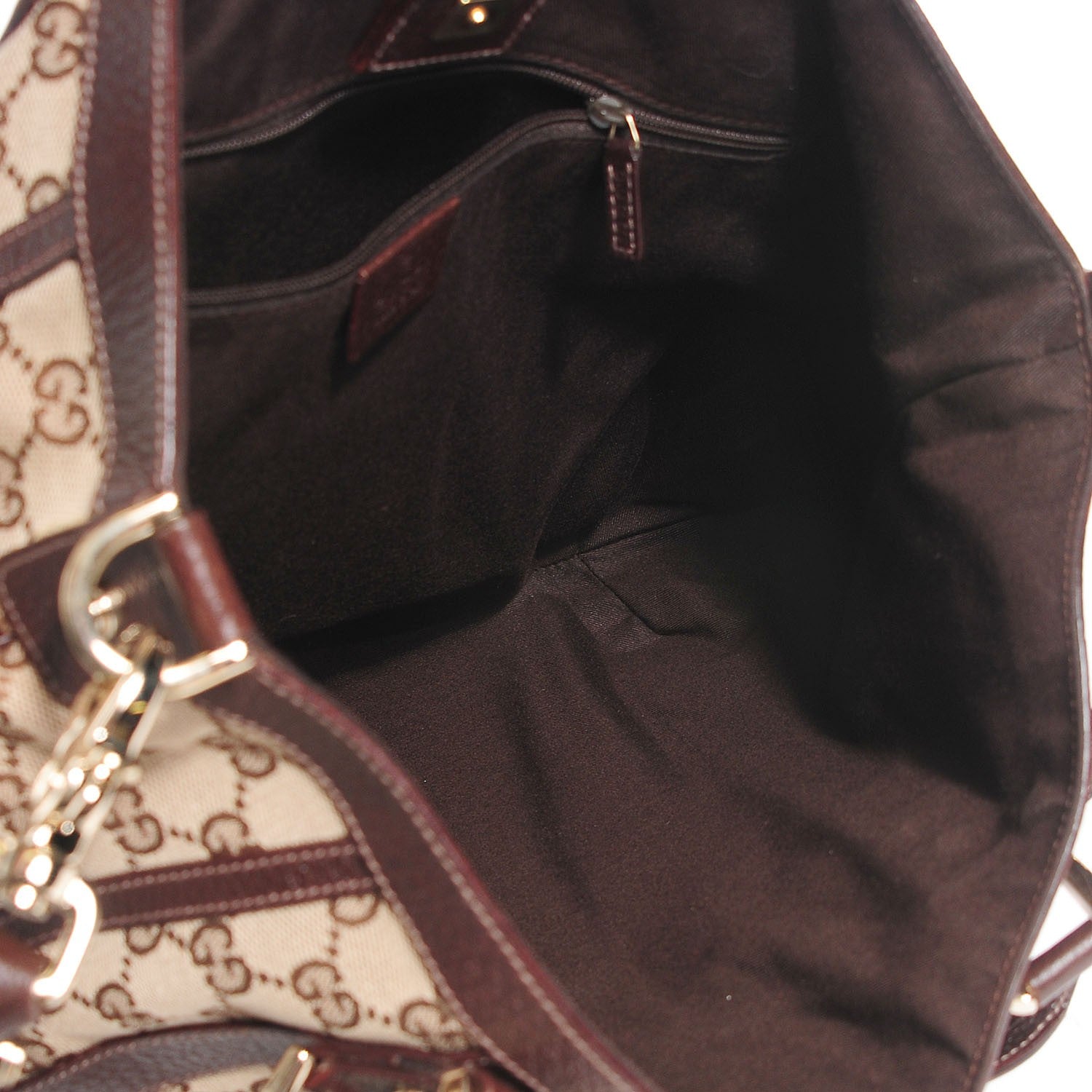 Gucci Monogram Medium Abbey Convertible Tote Dark Brown 5 of 7