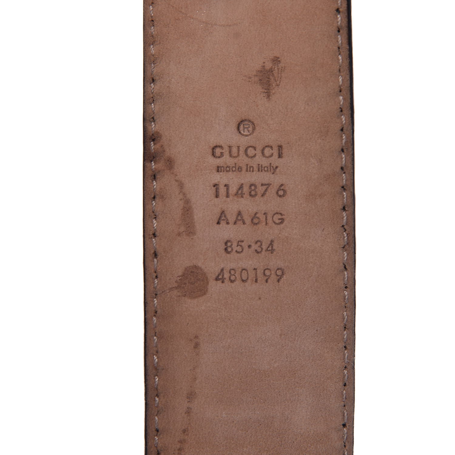 Gucci Guccissima Signature Interlocking G 40mm Belt 85 34 Black 4 of 12