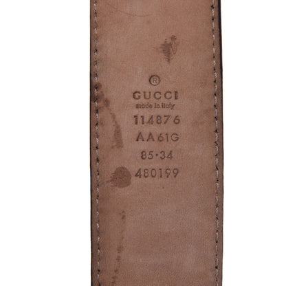 Gucci Guccissima Signature Interlocking G 40mm Belt 85 34 Black 4 of 12
