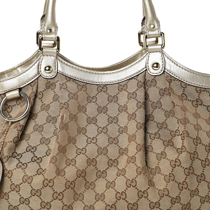 Gucci Monogram Medium Sukey Tote Champagne 7 of 22