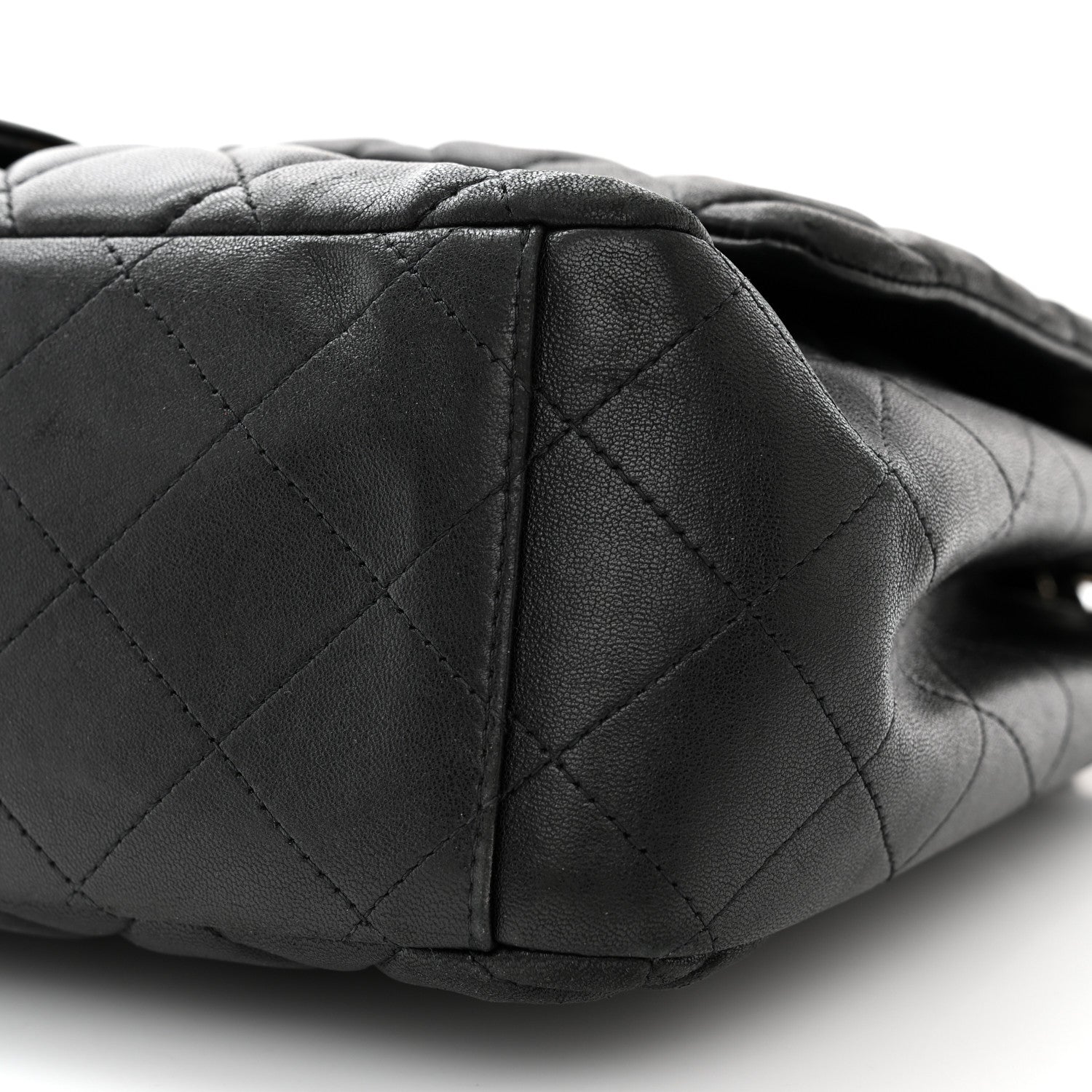Chanel Lambskin Quilted Maxi Single Flap Black 9 of 13