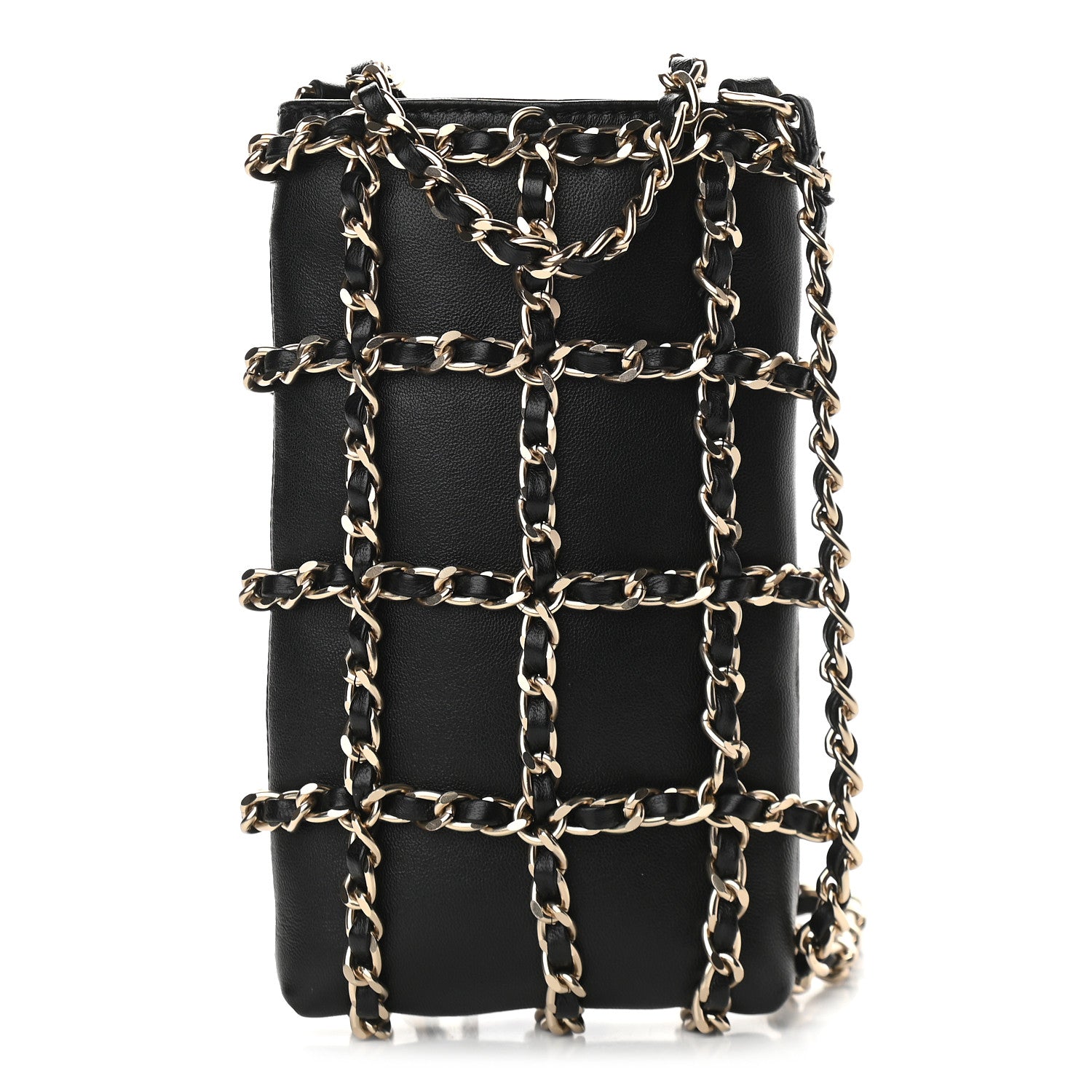 Chanel Lambskin Clutch With Chain Black 2 of 16