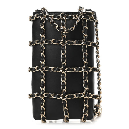 Chanel Lambskin Clutch With Chain Black 2 of 16