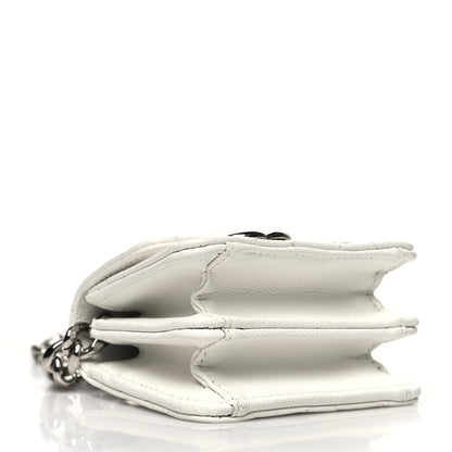 Chanel Caviar Quilted Enamel Coco Clutch With Chain White 4 of 13