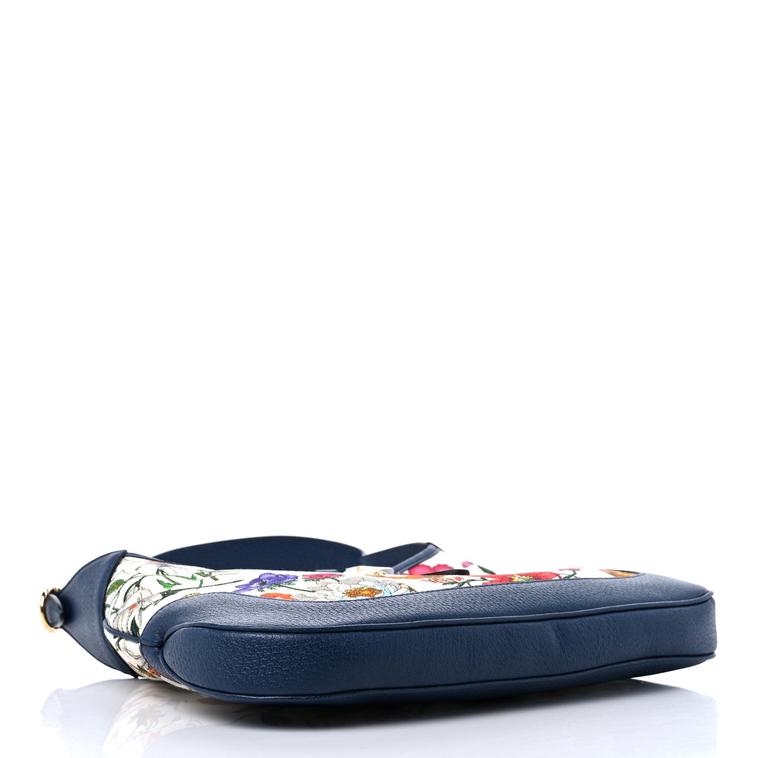 Gucci Canvas Flora Medium Jackie Hobo Blue Agata 4 of 9