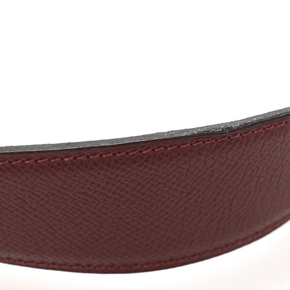 Hermes Epsom Box 42mm Belt Strap 95 38 Black Rouge Grenat 6 of 6