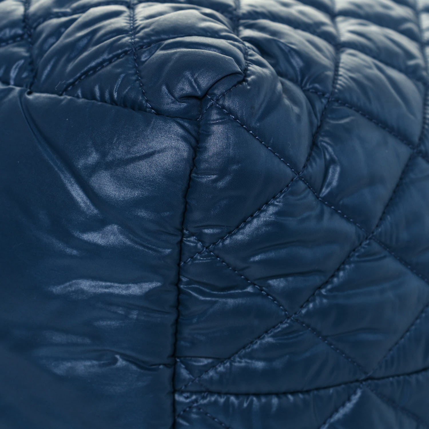 Chanel Nylon Quilted Large Coco Cocoon Tote Blue 12 of 13