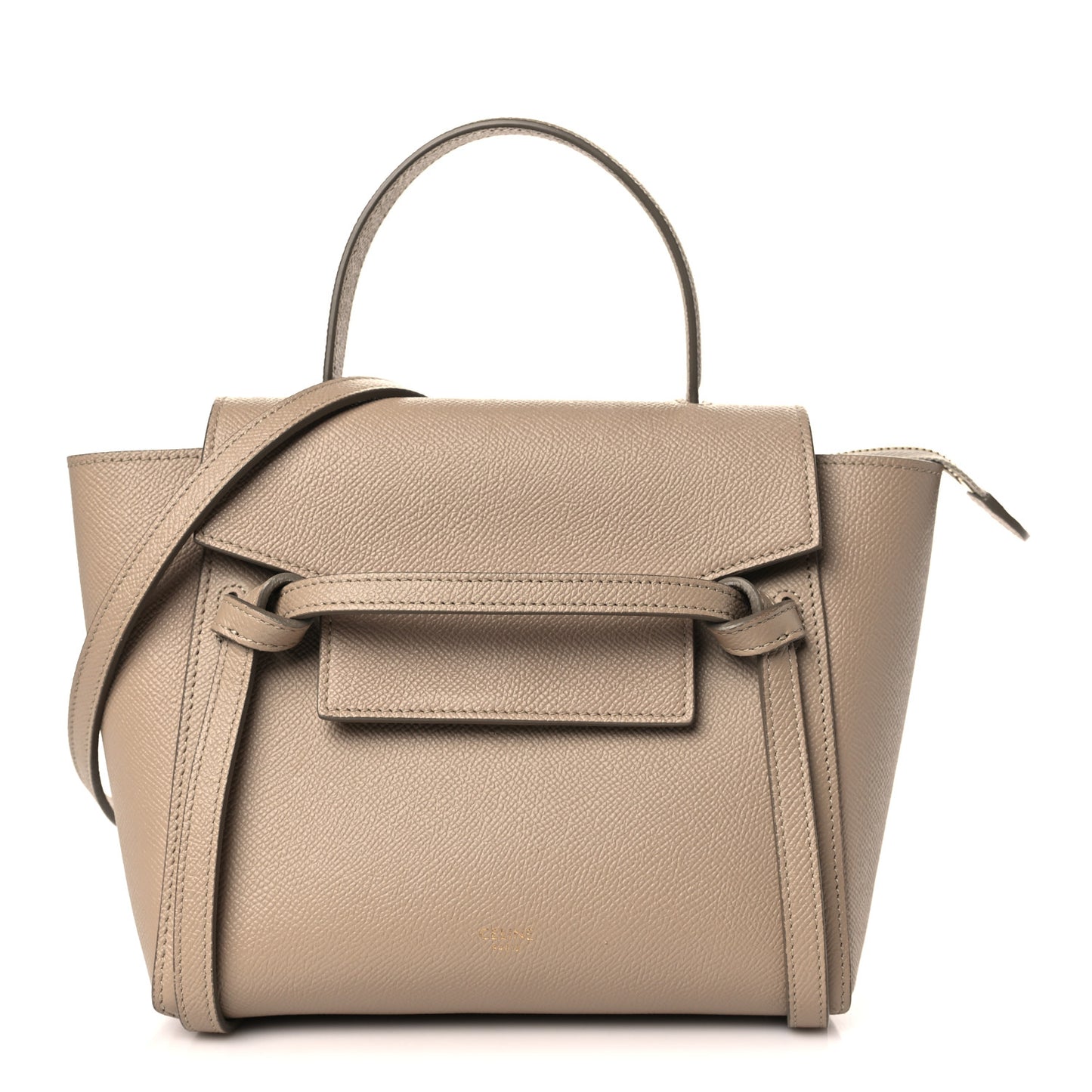 Grained Calfskin Nano Belt Bag Light Taupe