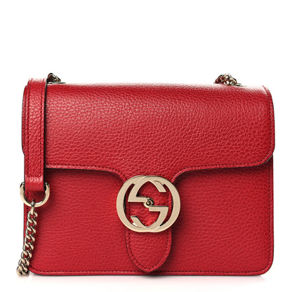 Gucci Dollar Calfskin Small Interlocking G Shoulder Bag Red 1 of 9