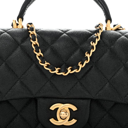 Chanel Caviar Quilted Mini Top Handle Rectangular Flap Black 8 of 12