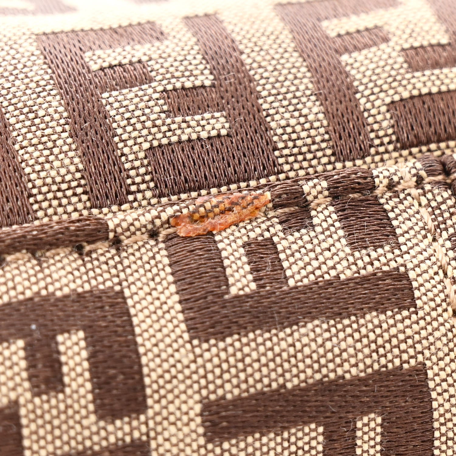 Fendi Zucchino Small Hobo Mogano Panna Testa 14 of 19