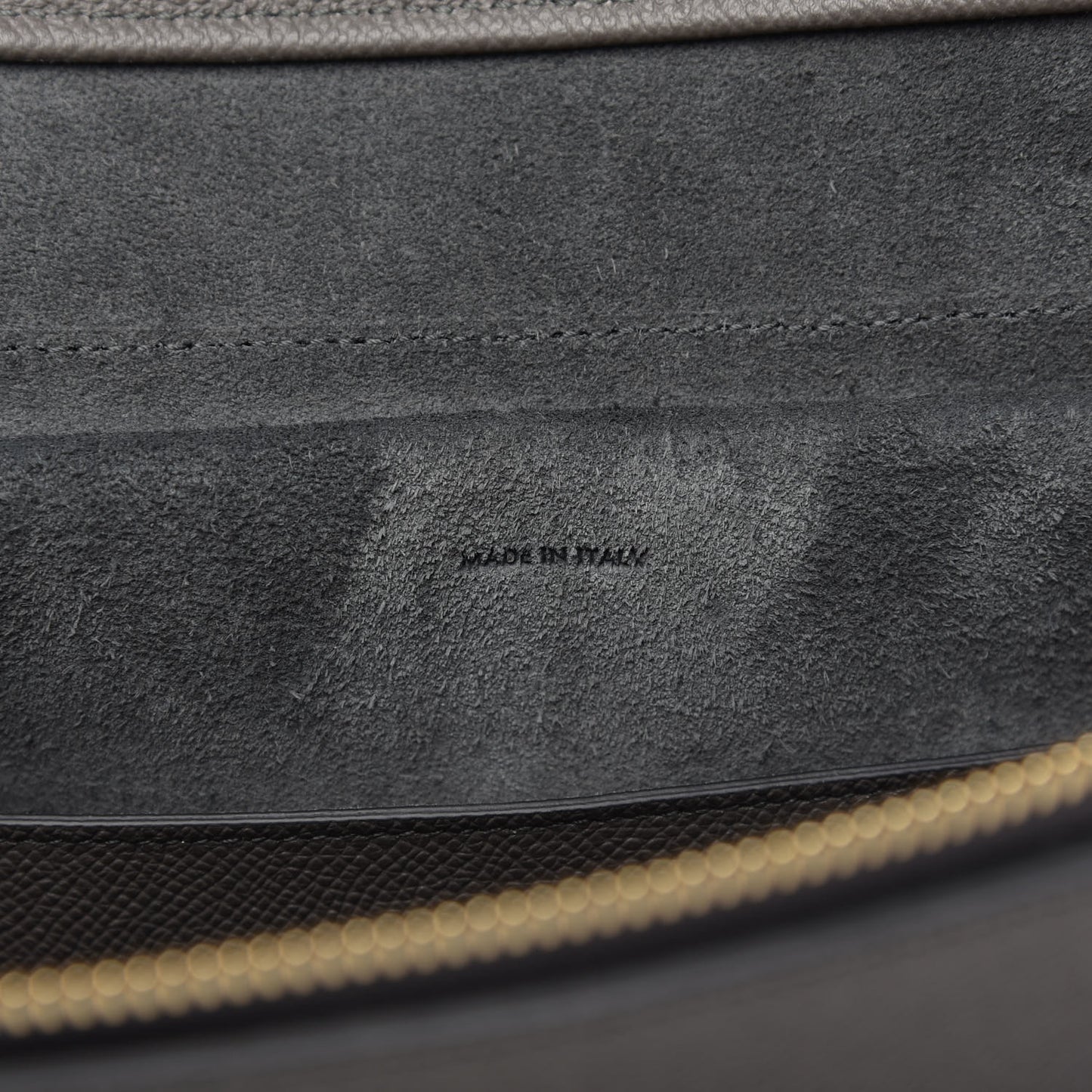Grained Calfskin Mini Belt Bag Grey