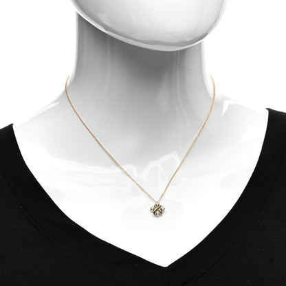Tiffany Platinum 18K Yellow Gold Diamond Schlumberger Lynn Pendant Necklace 2 of 5
