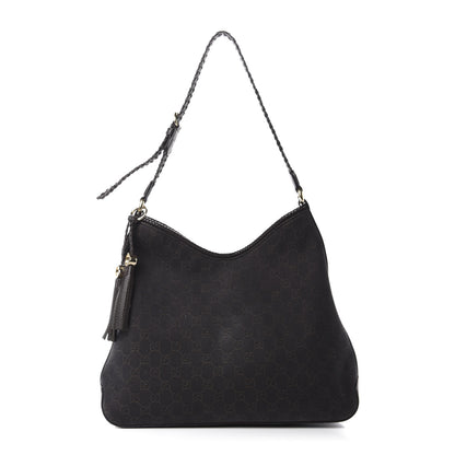 Gucci Monogram Medium Marrakech Hobo Dark Brown 1 of 15