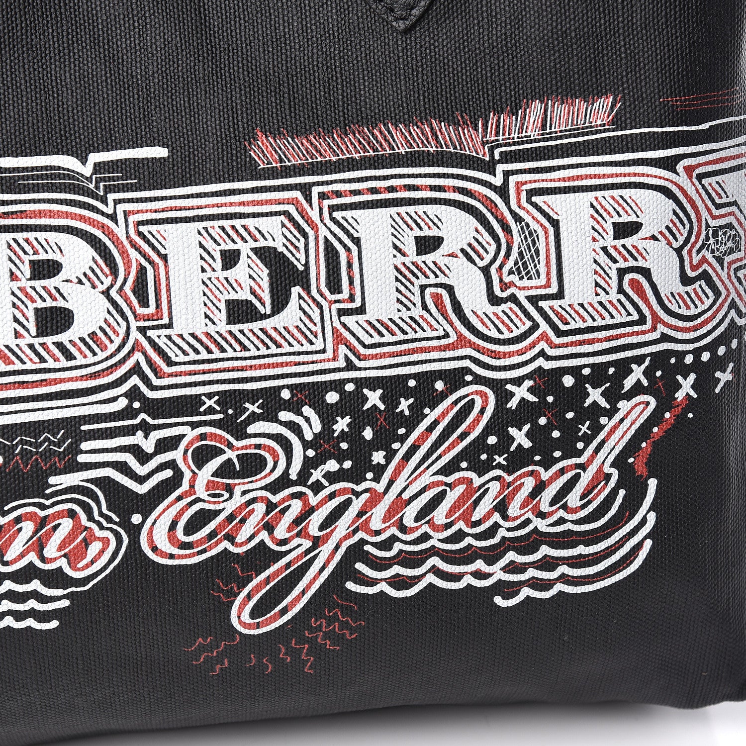 Burberry Coated Canvas Mega Check Medium Doodle Tote Black 16 of 16
