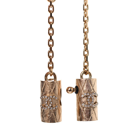 Chanel Crystal Pearl CC Airpods Pro Necklace Gold 3 of 5