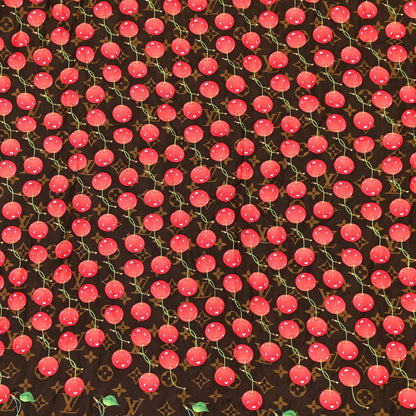 Louis Vuitton Silk Monogram Cerises Scarf 3 of 4