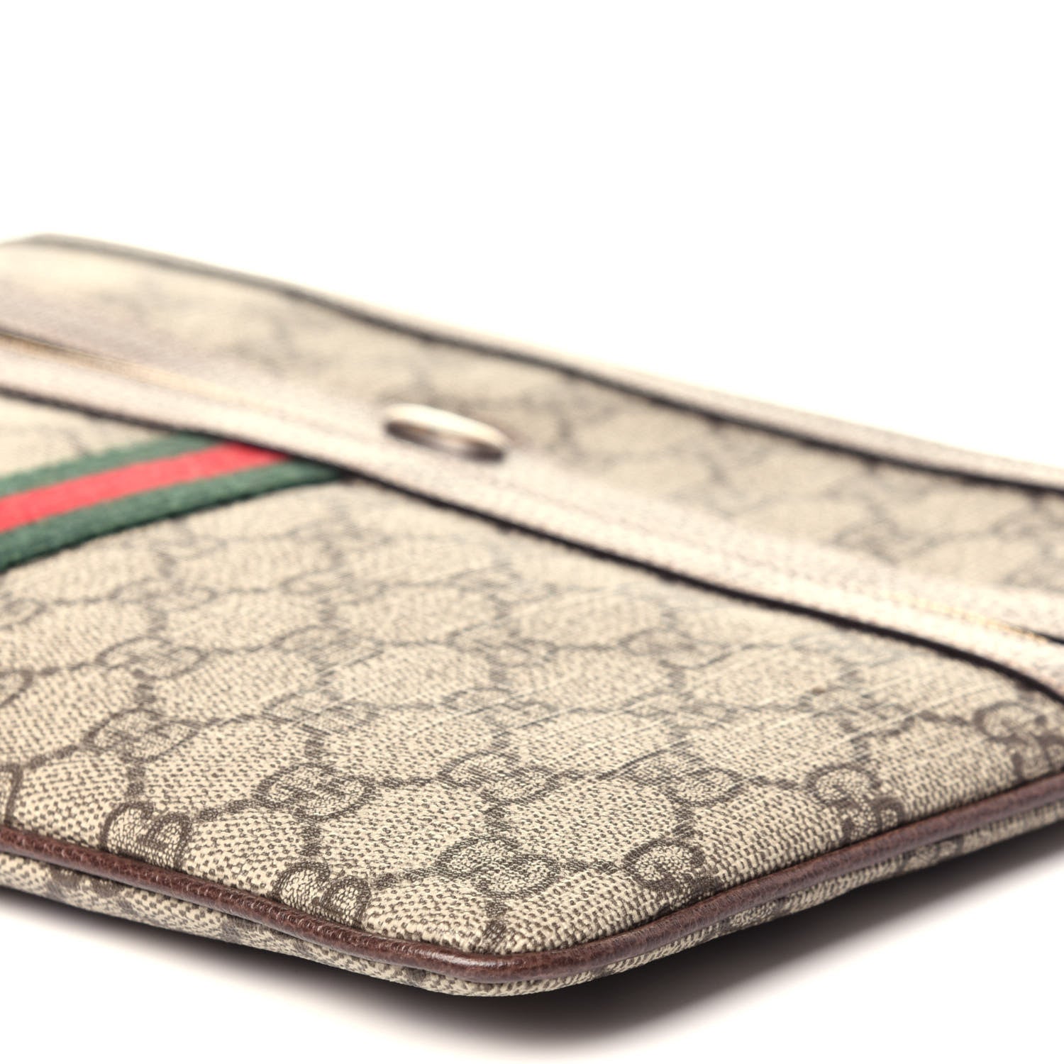 Gucci GG Supreme Monogram Large Ophidia Pouch Clutch Brown 7 of 10